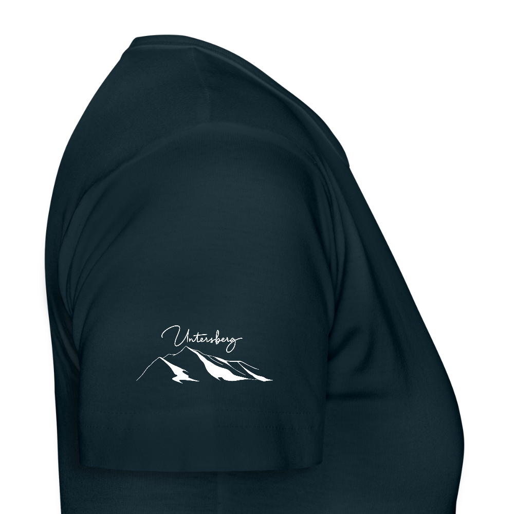 Untersberg Frauen Premium T-Shirt vers. Farben 4xDruck Weiss - Navy