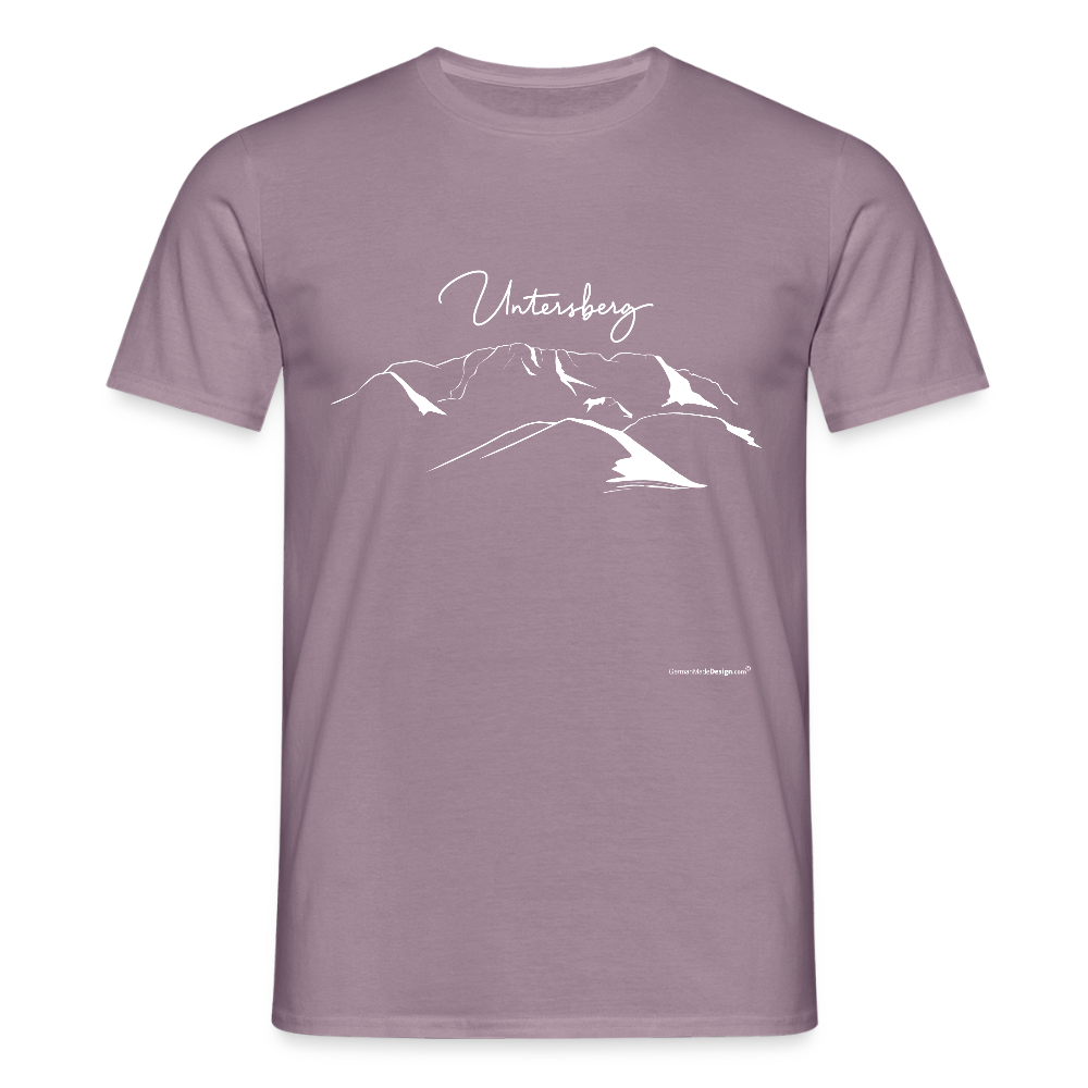 Untersberg Männer Premium T-Shirt vers. Farben 2xDruck Weiss - Lilagrau 