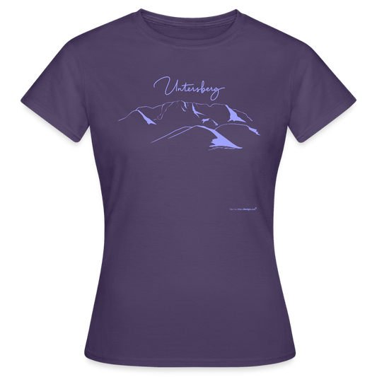 Untersberg Frauen Premium T-Shirt vers. Farben 2xDruck Hellblau - Dunkellila
