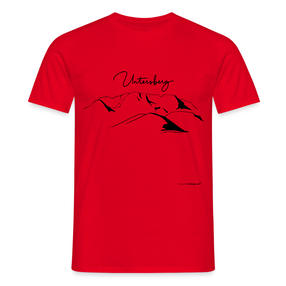 Untersberg Männer Premium T-Shirt in vers. Farben 1xDruck Schwarz - Rot