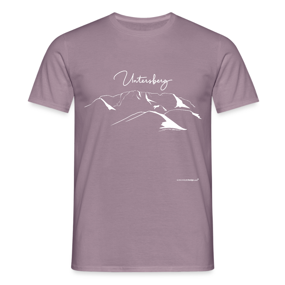Untersberg Männer Premium T-Shirt vers. Farben 4xDruck Weiss - Lilagrau 
