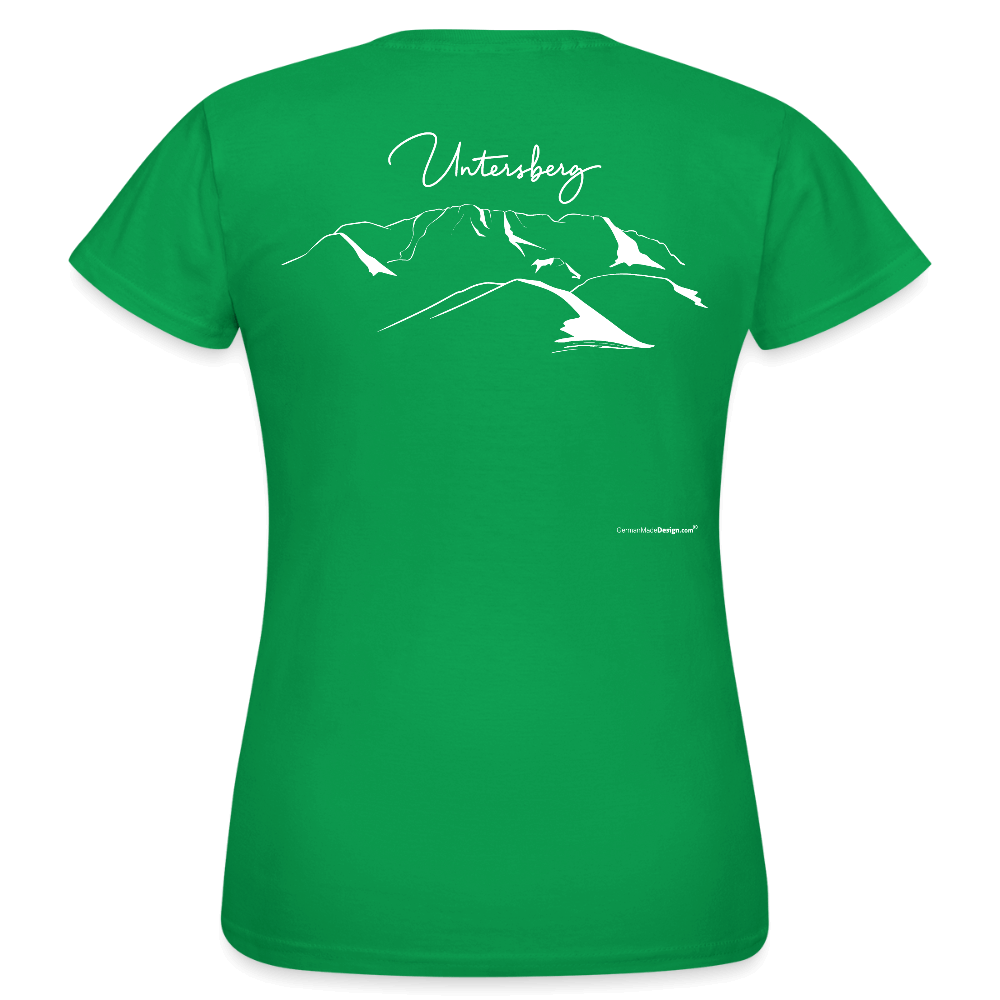Untersberg Frauen T-Shirt vers. Farben 2xDruck weiß - Kelly Green