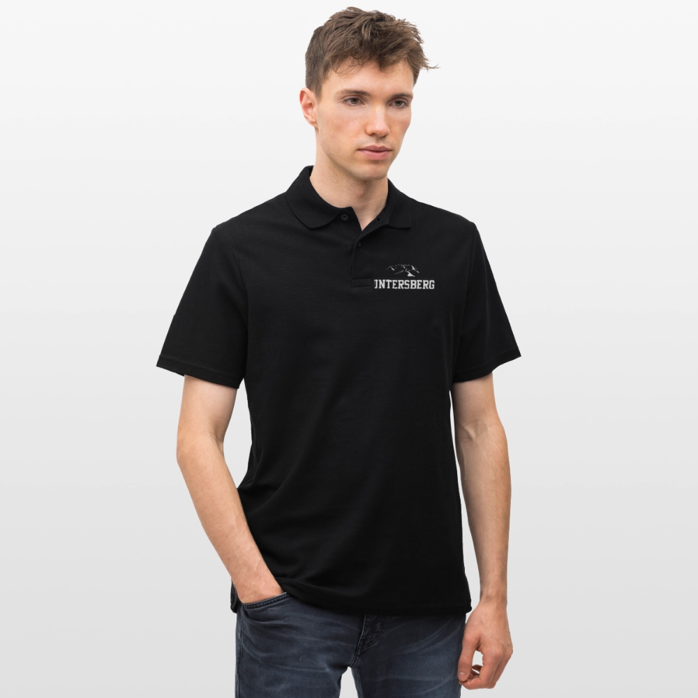 Männer Poloshirt "Untersberg" exklusiv in schwarz - Schwarz