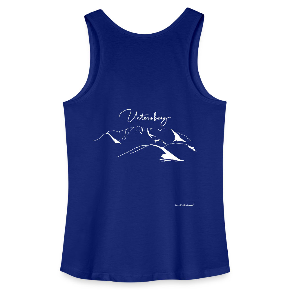 Untersberg Frauen Bio Tank Top vers. Farben 2xDruck weiss - Königsblau