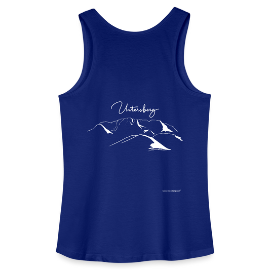 Untersberg Frauen Bio Tank Top vers. Farben 2xDruck weiss - Königsblau