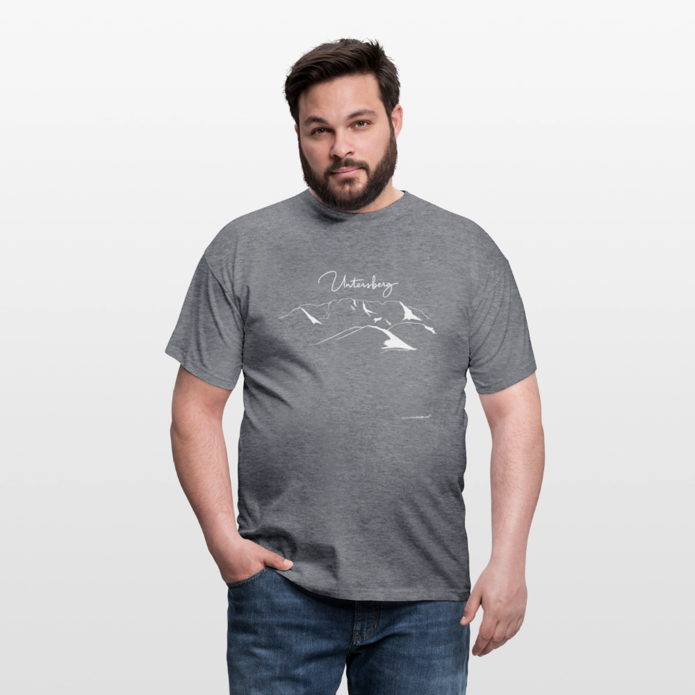 Untersberg Männer Premium T-Shirt in vers. Farben 1xDruck Weiss - Graphit meliert
