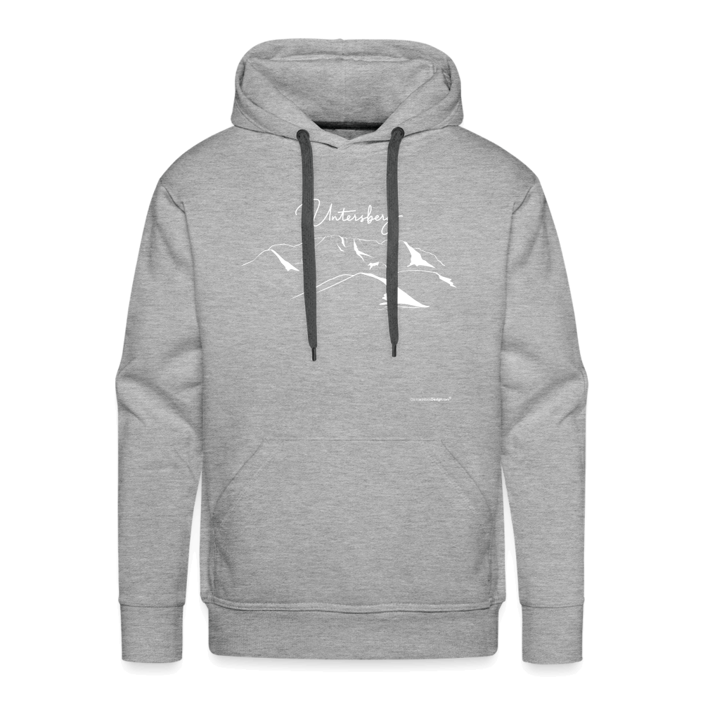 Männer Premium Hoodie - Grau meliert