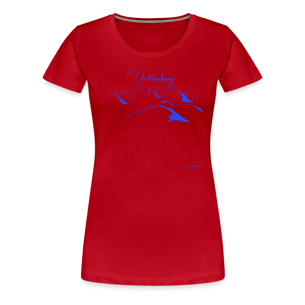 Untersberg Frauen Premium T-Shirt vers. Farben Azurblau - Rot