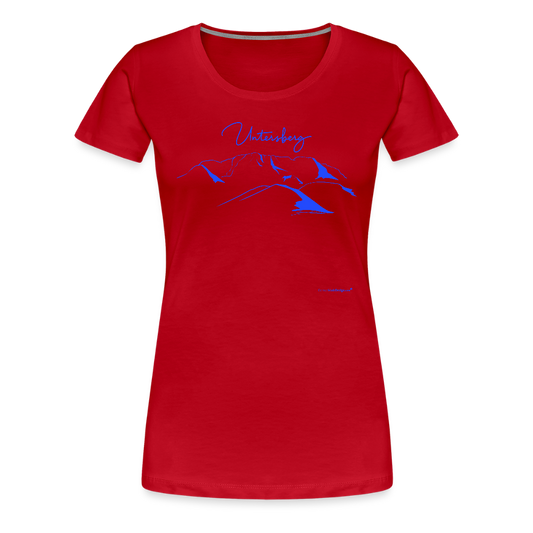 Untersberg Frauen Premium T-Shirt vers. Farben Azurblau - Rot