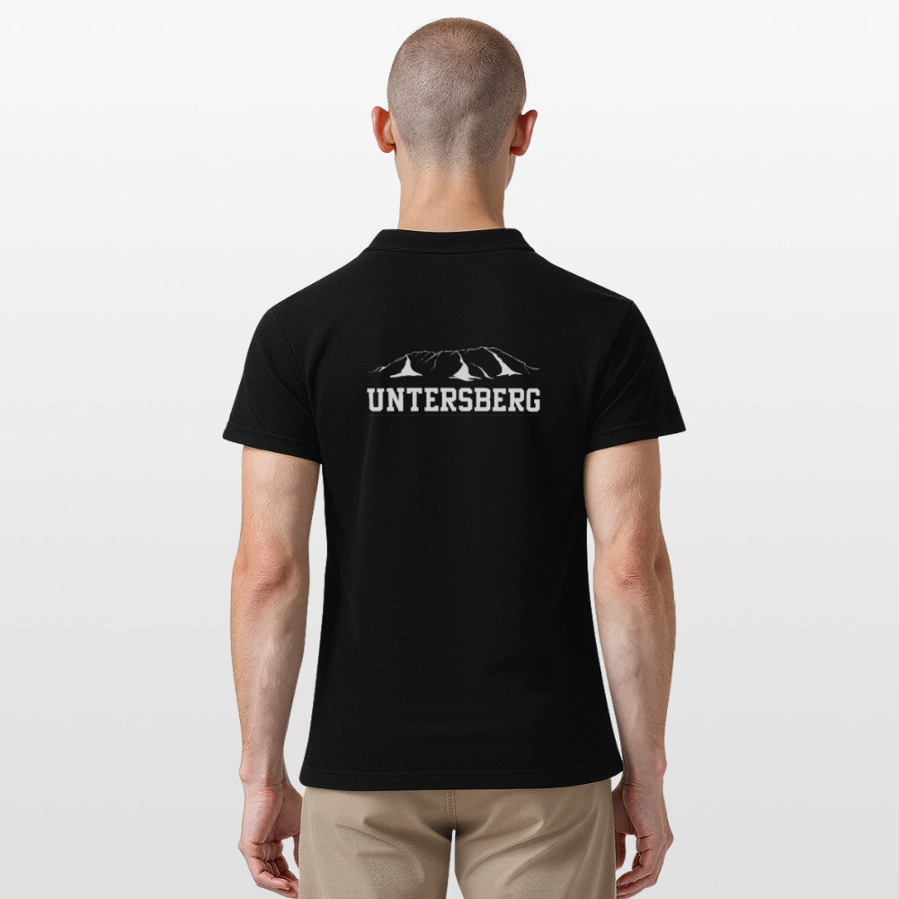 Männer Poloshirt "Untersberg" exklusiv in schwarz - Schwarz