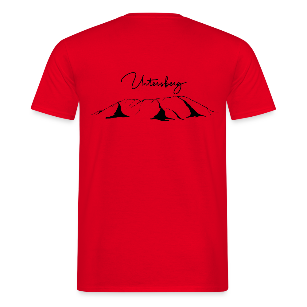 Untersberg Männer Premium T-Shirt vers. Farben 2xDruck Schwarz - Rot