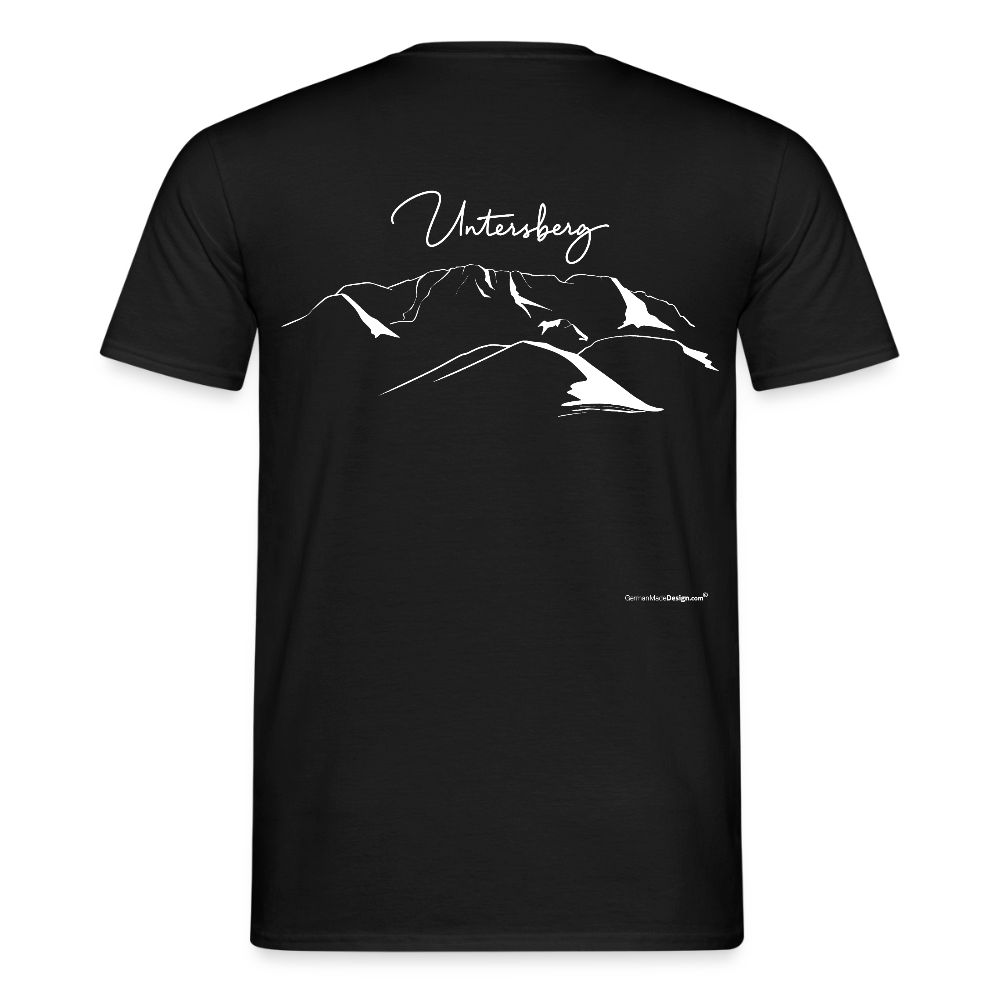 UNTERSBERG Schriftzug - Männer T-Shirt Premium Qualität - Schwarz