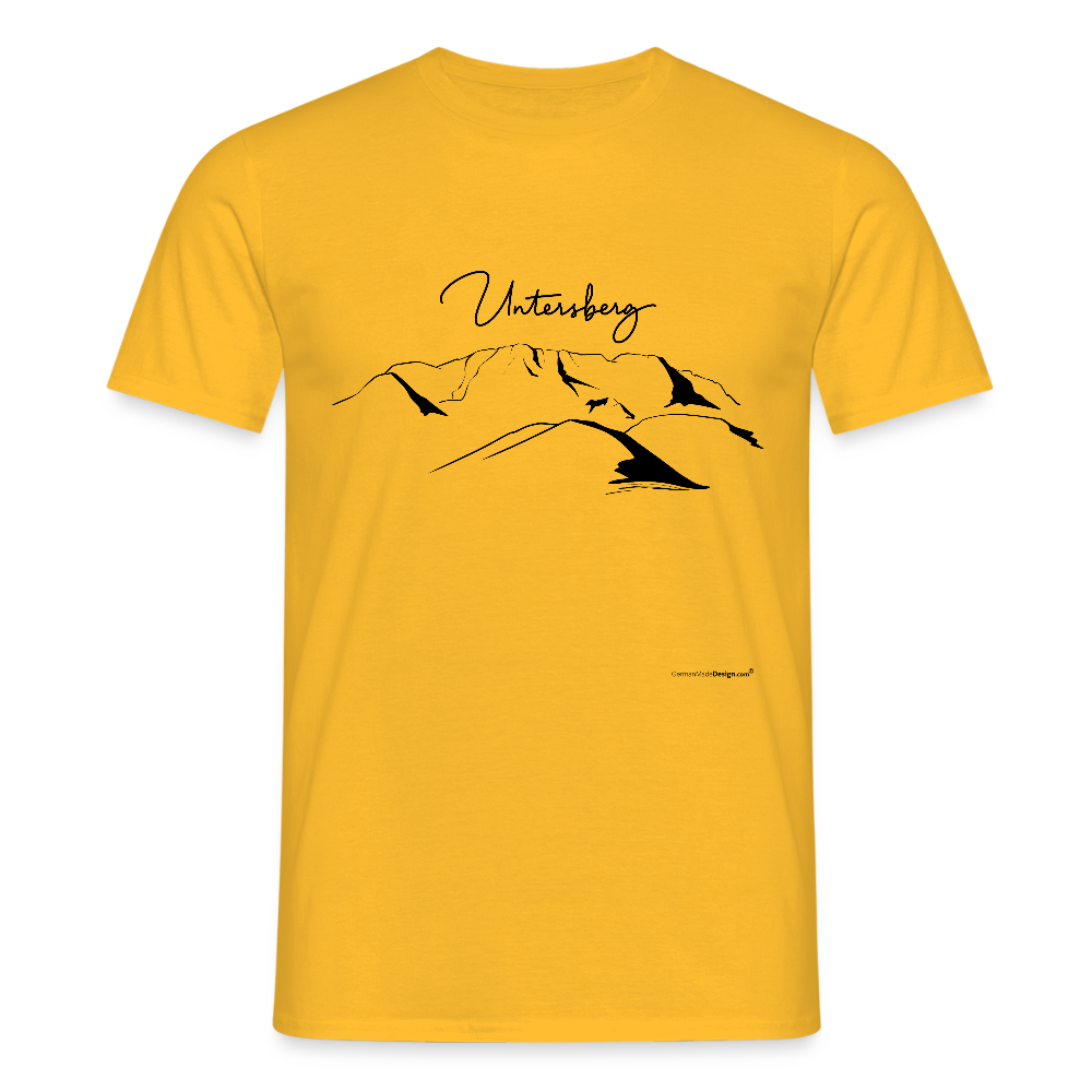 Untersberg Männer Premium T-Shirt vers. Farben 2xDruck Schwarz - Gelb