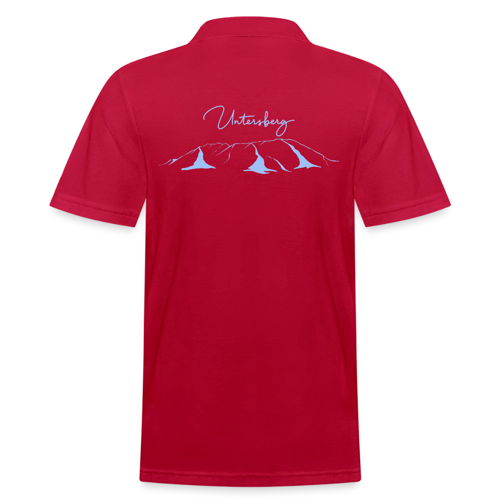 Männer Poloshirt Untersberg in Navyblau - cherry red
