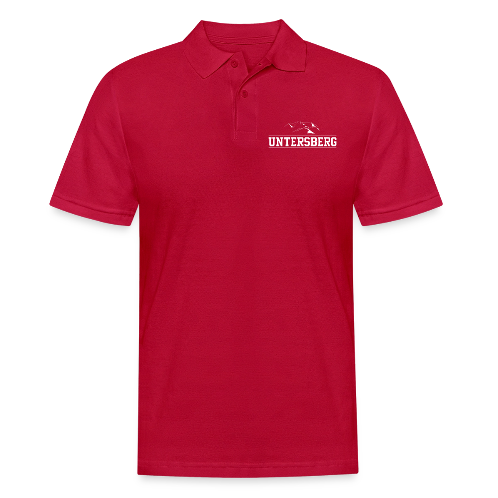 Männer Poloshirt "Untersberg" exklusiv in schwarz - cherry red