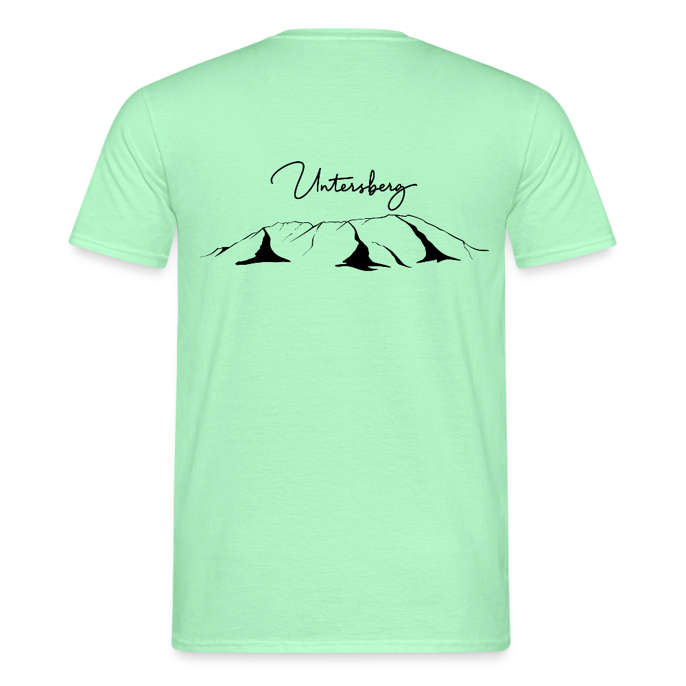 Untersberg Männer Premium T-Shirt vers. Farben 2xDruck Schwarz - Mintgrün
