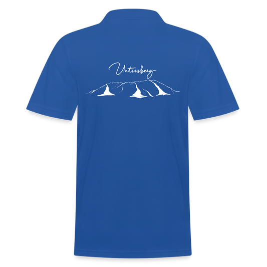 Untersberg Männer Poloshirt Royalblau 2xDruck weiß - Royalblau