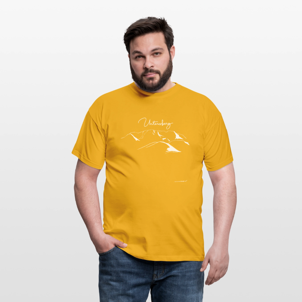 Untersberg Männer Premium T-Shirt in vers. Farben 1xDruck Weiss - Gelb