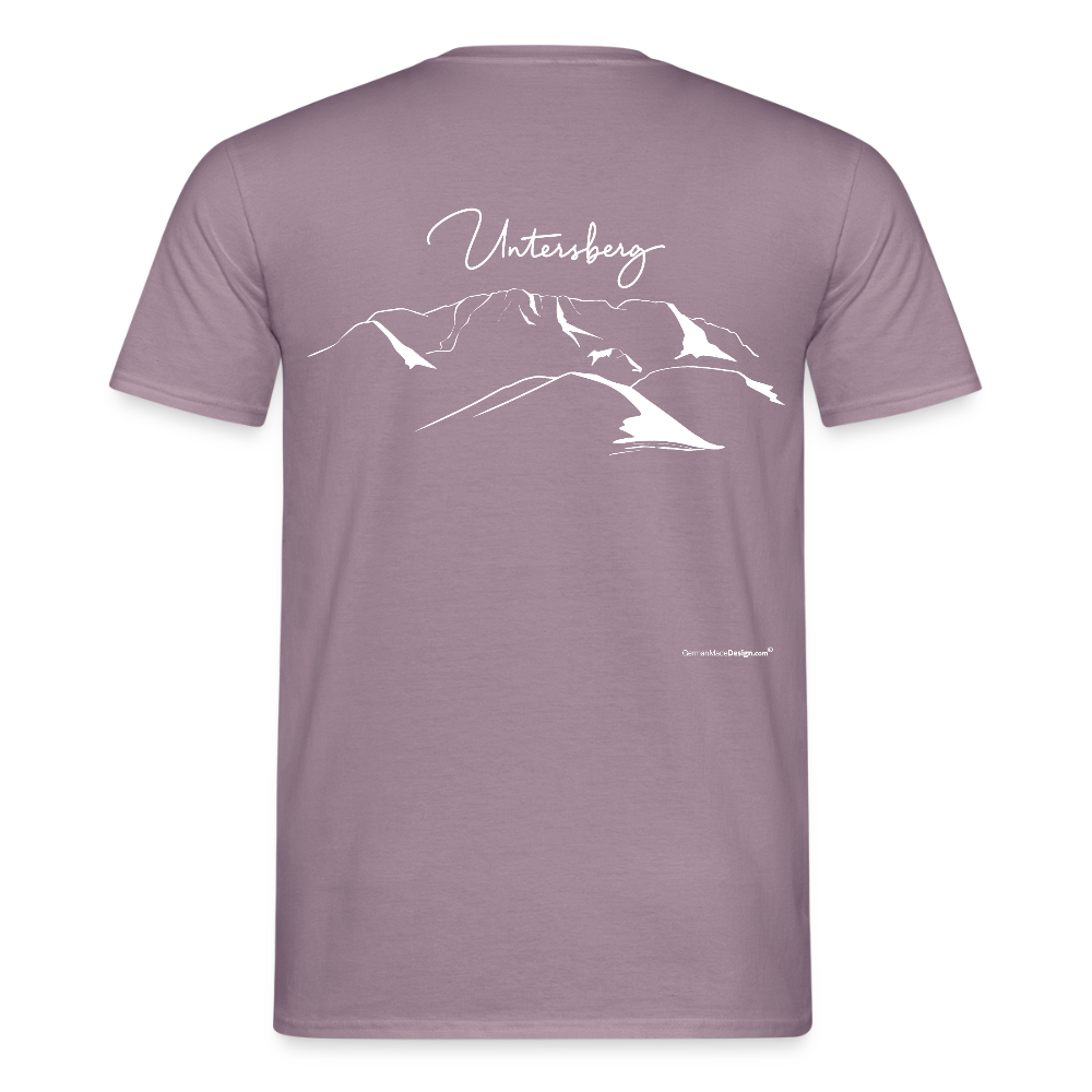 UNTERSBERG Schriftzug - Männer T-Shirt Premium Qualität - Lilagrau 