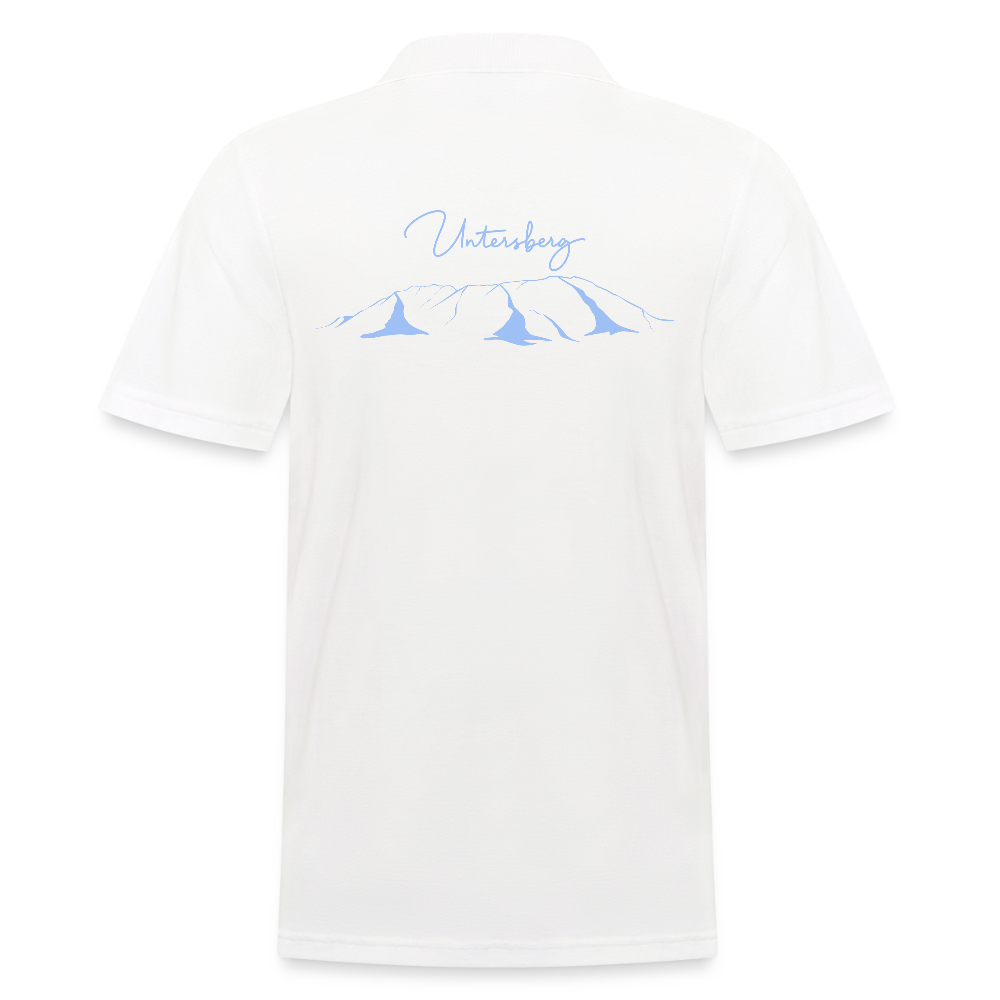 Männer Poloshirt Untersberg in Navyblau - Weiß