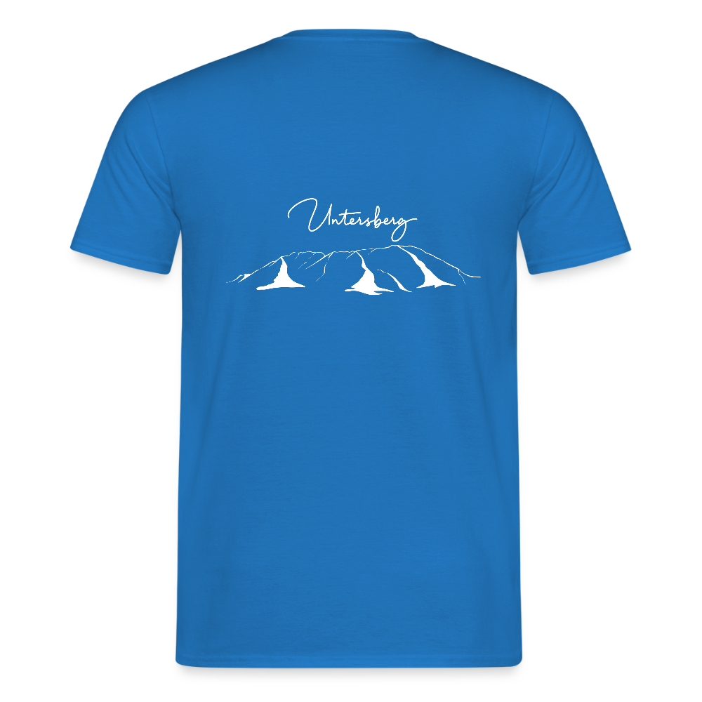 Untersberg Männer Premium T-Shirt vers. Farben 4xDruck Weiss - Royalblau
