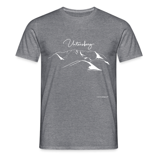 Untersberg Männer Premium T-Shirt vers. Farben 2xDruck Weiss - Graphit meliert
