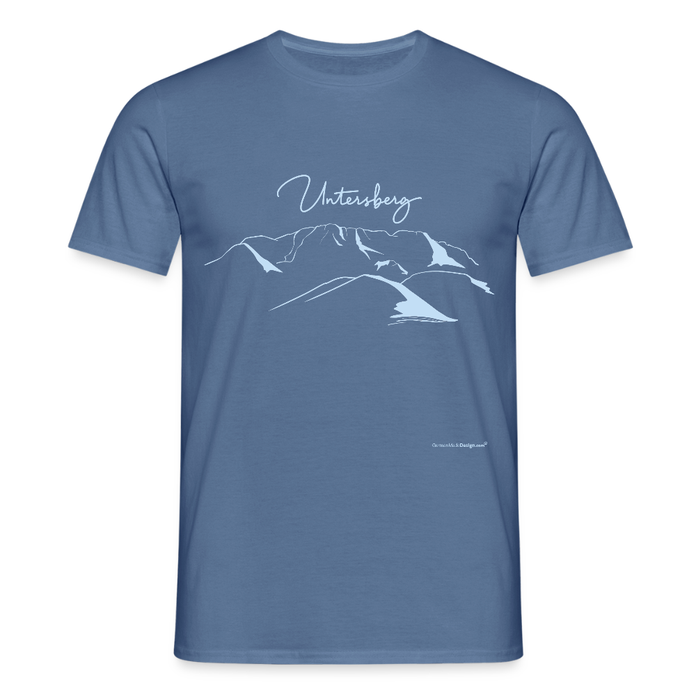 Untersberg Männer Premium T-Shirt Blau 4xDruck Sky - Taubenblau 