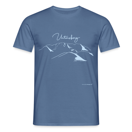 Untersberg Männer Premium T-Shirt Blau 4xDruck Sky - Taubenblau 