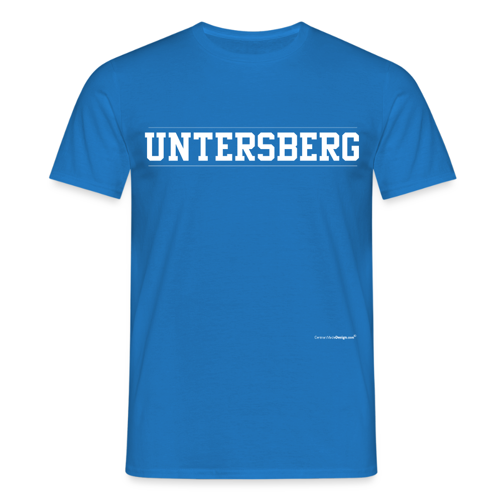 UNTERSBERG Schriftzug - Männer T-Shirt Premium Qualität - Royalblau