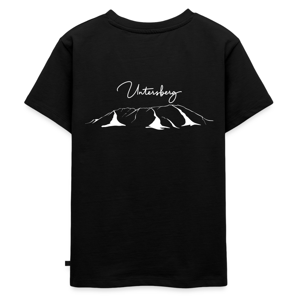 Untersberg Kinder Premium T-Shirt vers. Farben 2xDruck Weiß - Schwarz