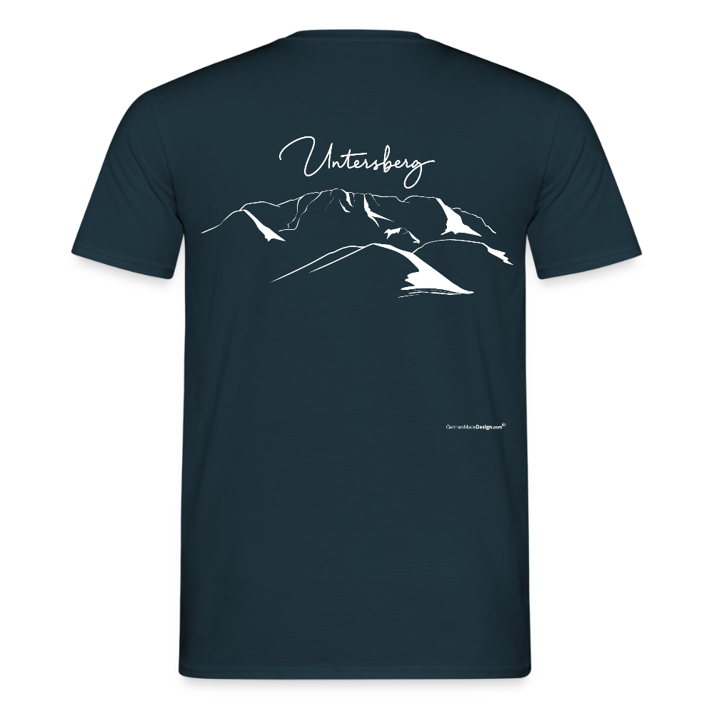 UNTERSBERG Schriftzug - Männer T-Shirt Premium Qualität - Navy