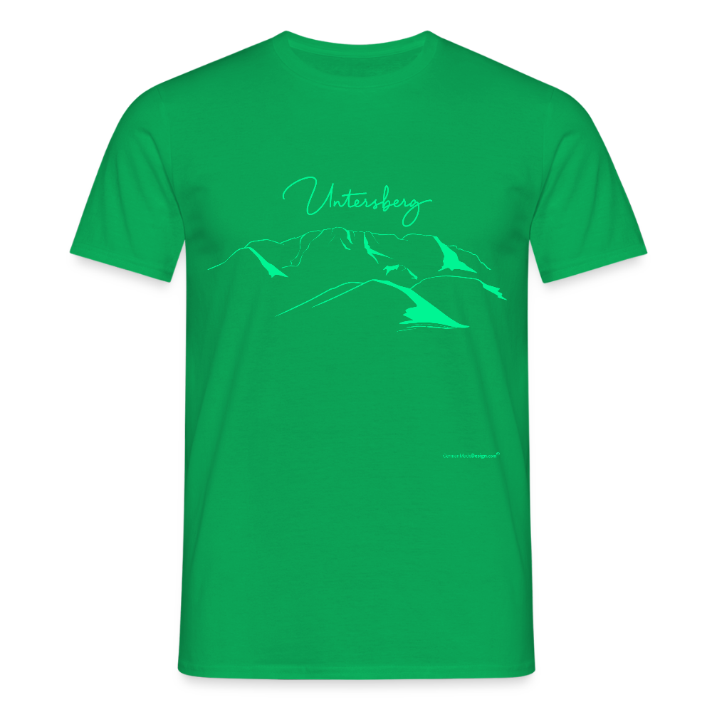 Untersberg Männer Premium T-Shirt Kellygrün 2xDruck Neongrün - Kelly Green
