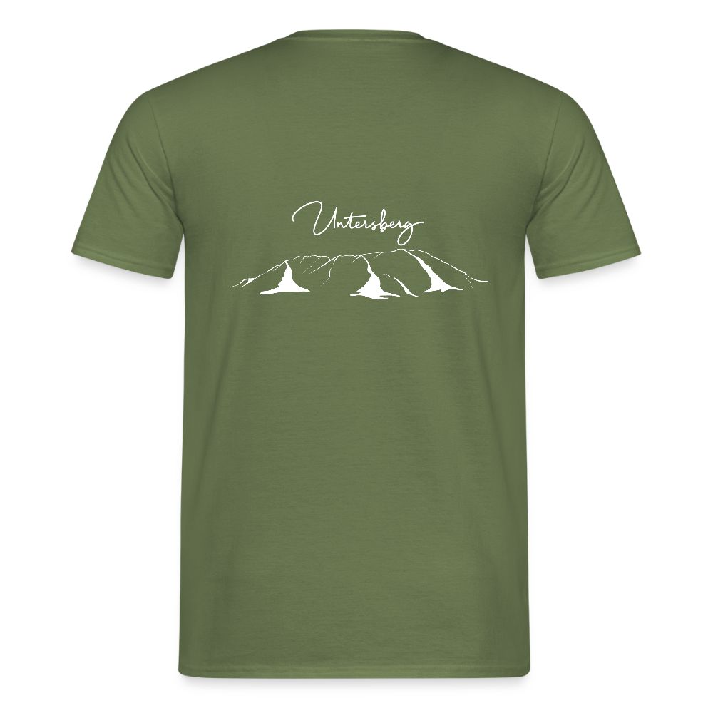 Untersberg Männer Premium T-Shirt vers. Farben 4xDruck Weiss - Militärgrün
