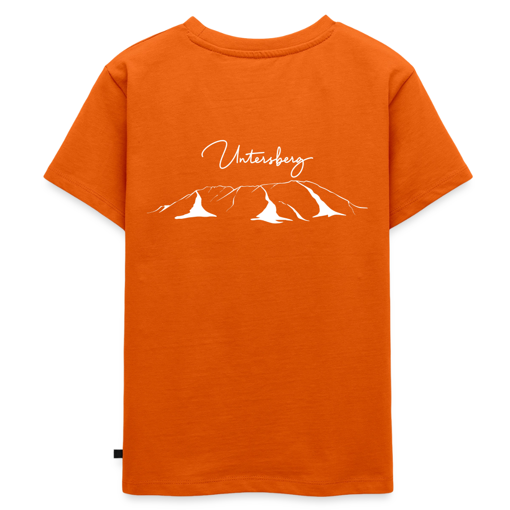 Untersberg Kinder Premium T-Shirt vers. Farben 2xDruck Weiß - Orange 
