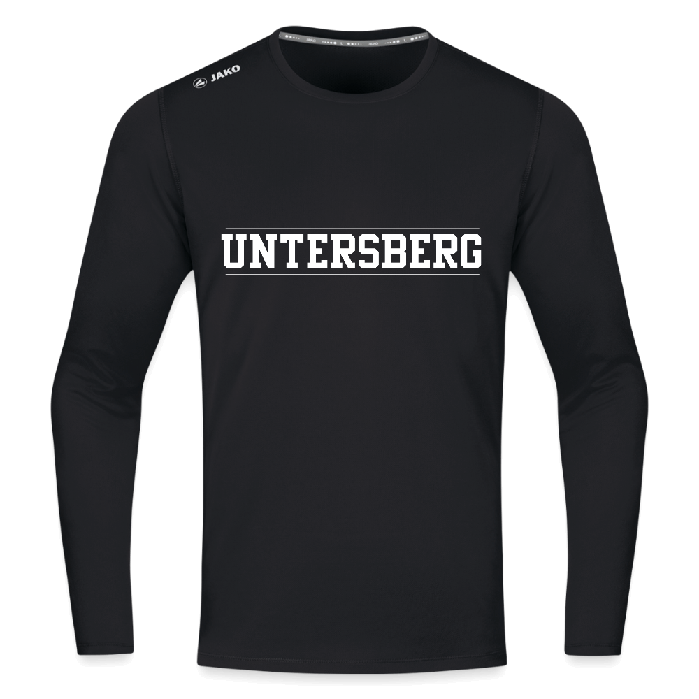 Untersberg Männer JAKO Langarmshirt vers. Farben 1xDruck weiß - Schwarz