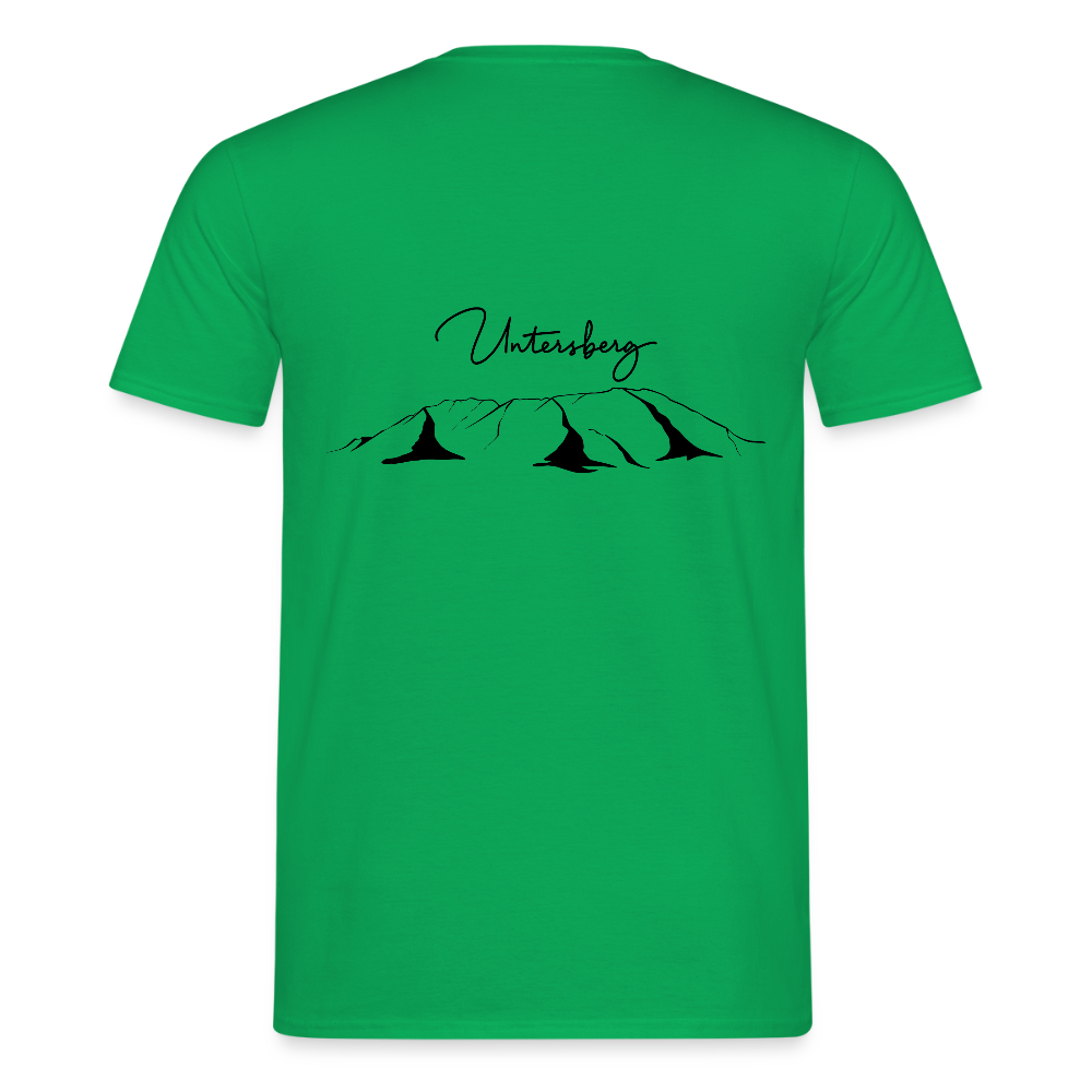 Untersberg Männer Premium T-Shirt vers. Farben 4xDruck Schwarz - Kelly Green