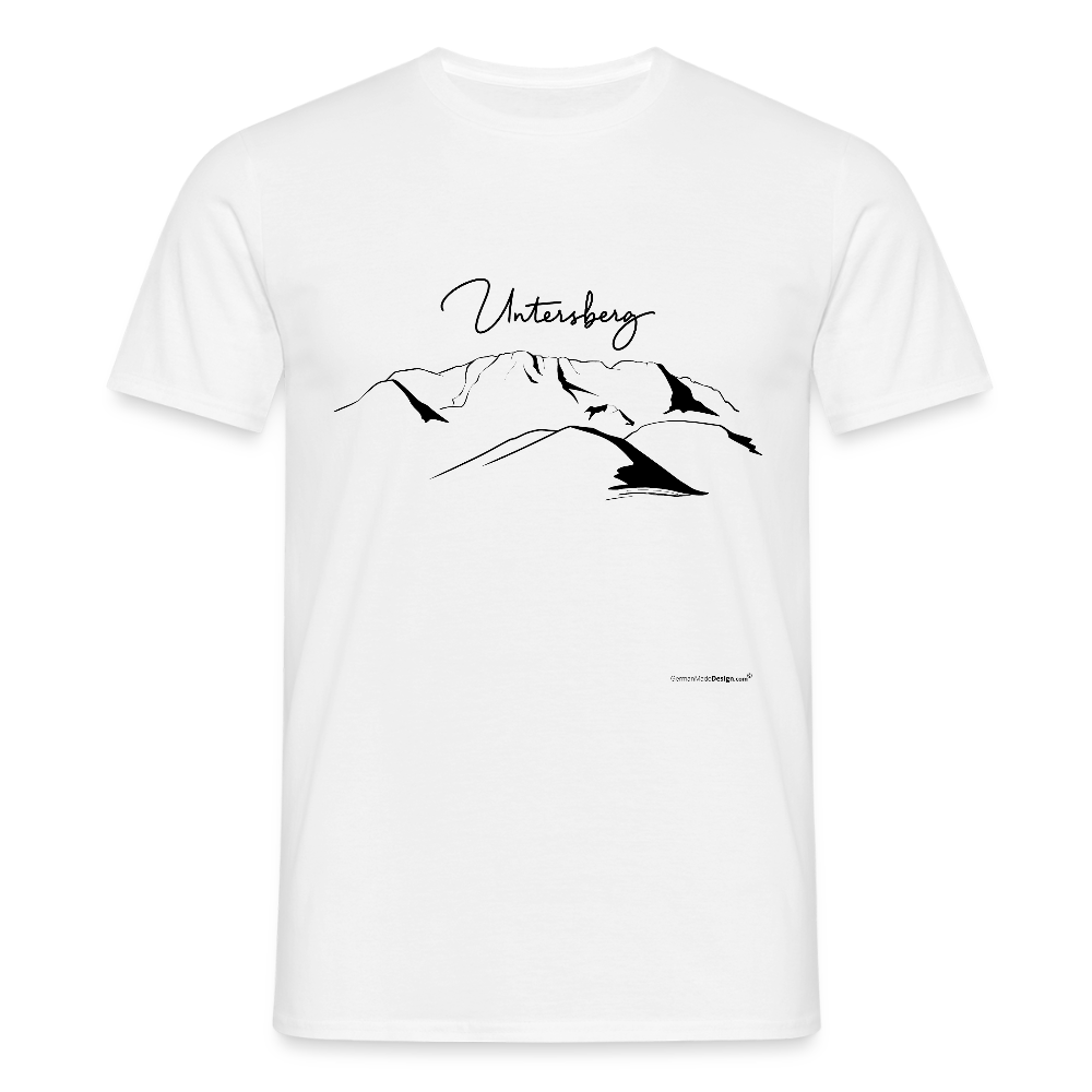 Untersberg Männer Premium T-Shirt Weiss 1xDruck Schwarz - Weiß