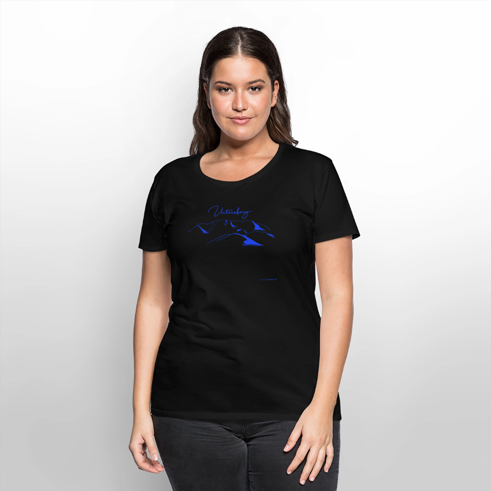 Untersberg Frauen Premium T-Shirt vers. Farben Azurblau - Schwarz