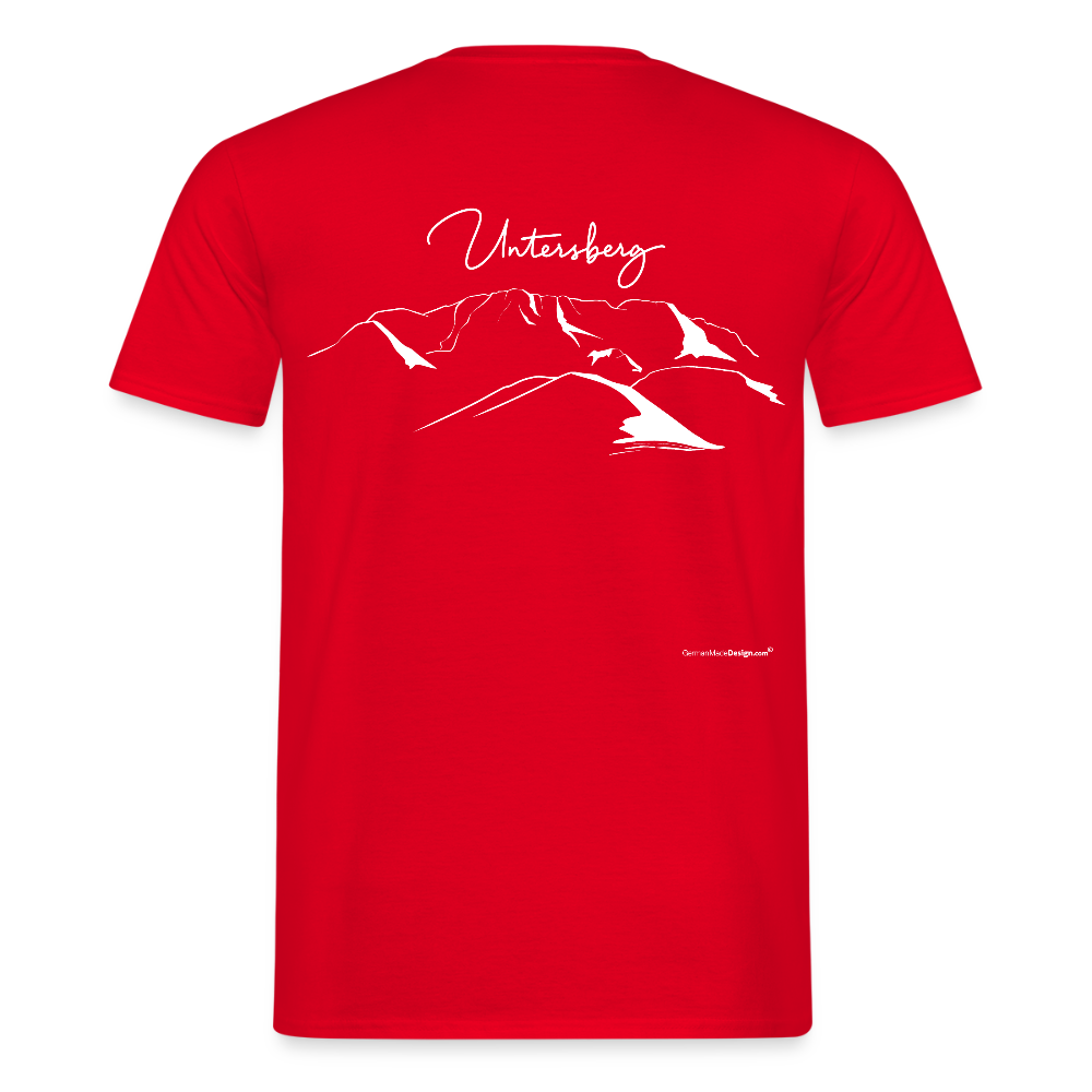 UNTERSBERG Schriftzug - Männer T-Shirt Premium Qualität - Rot