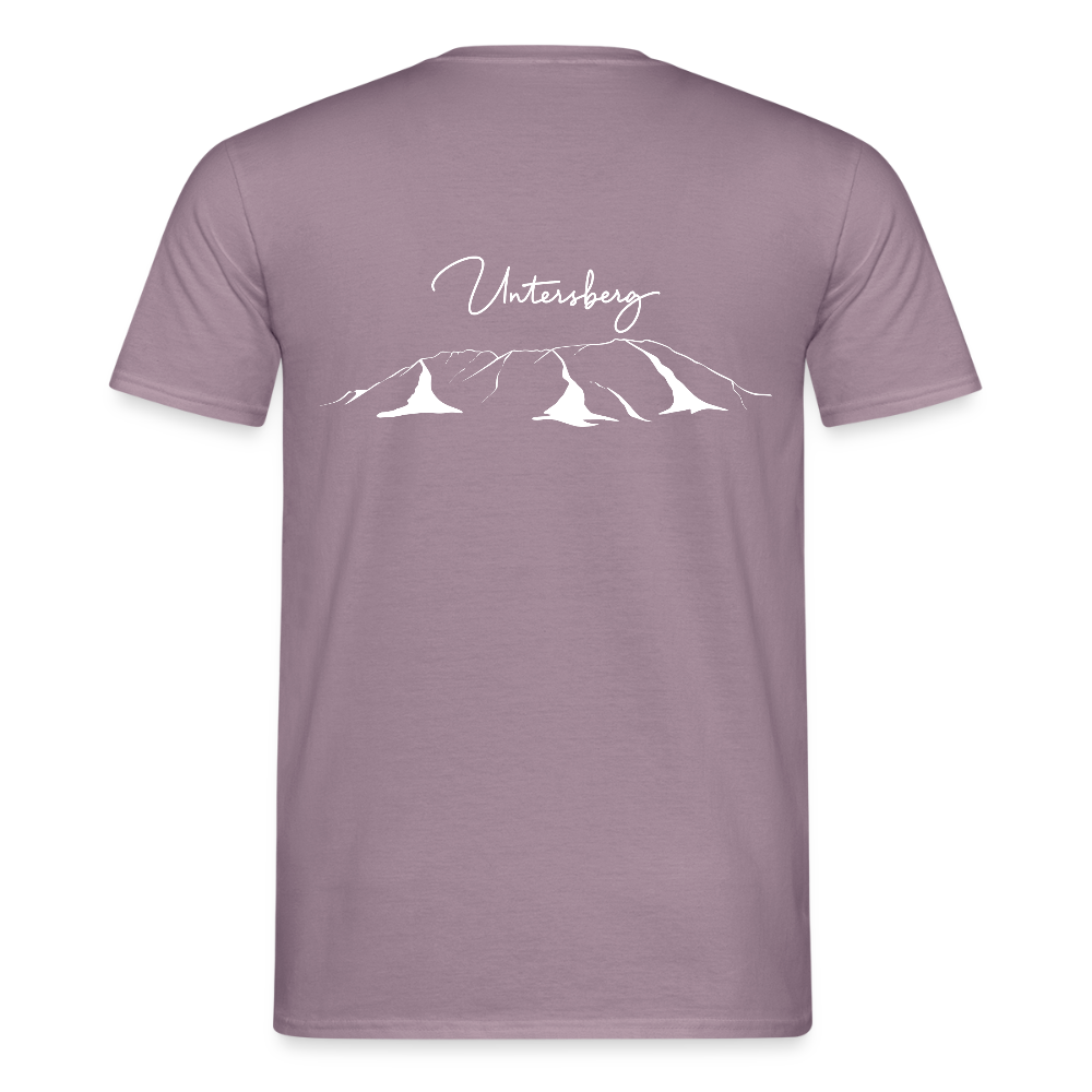 Untersberg Männer Premium T-Shirt vers. Farben 2xDruck Weiss - Lilagrau 