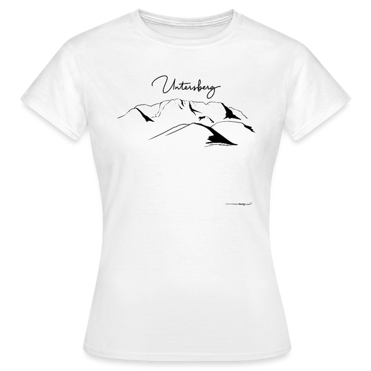 Untersberg Frauen Premium T-Shirt Weiss 4xDruck schwarz - Weiß