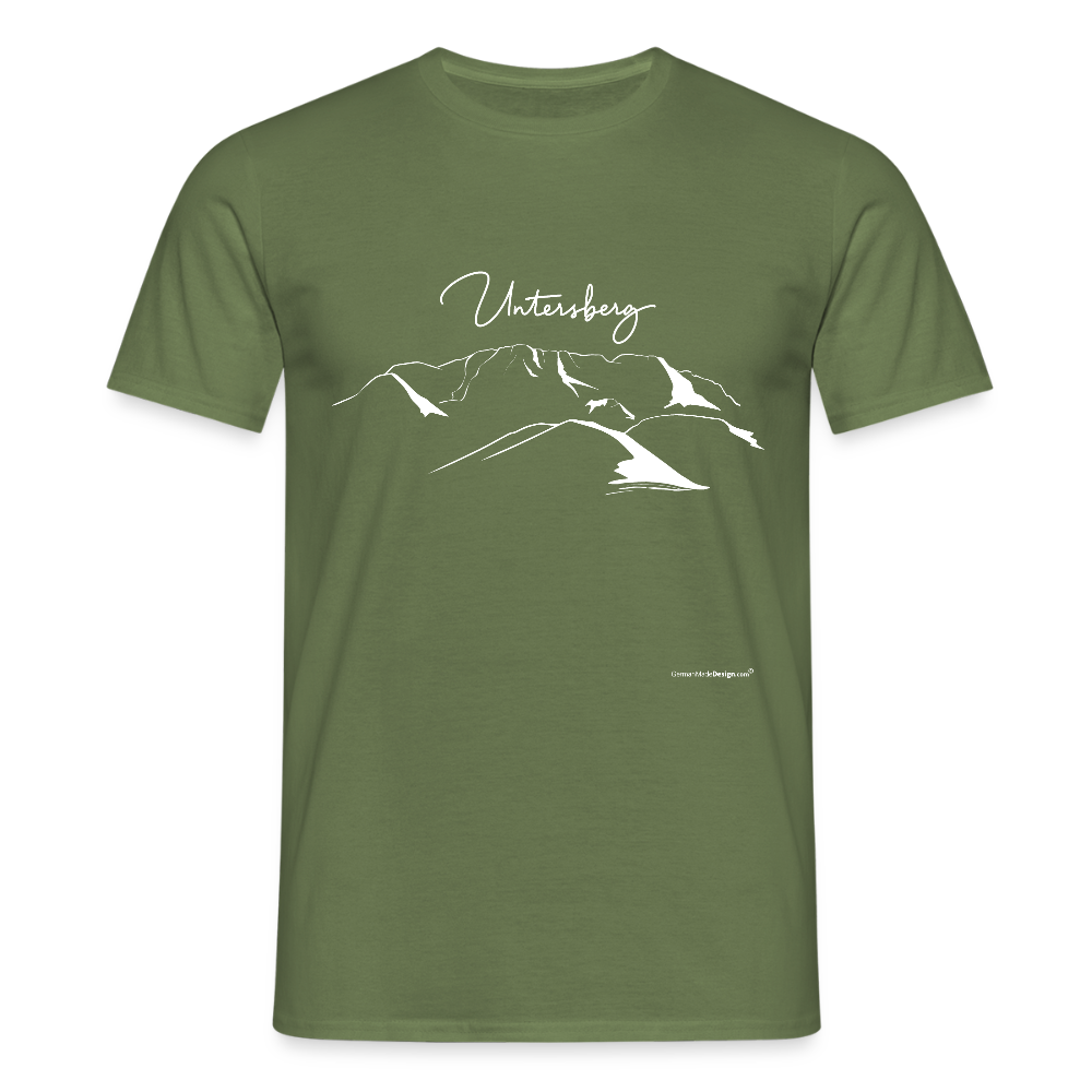 Untersberg Männer Premium T-Shirt vers. Farben 2xDruck Weiss - Militärgrün