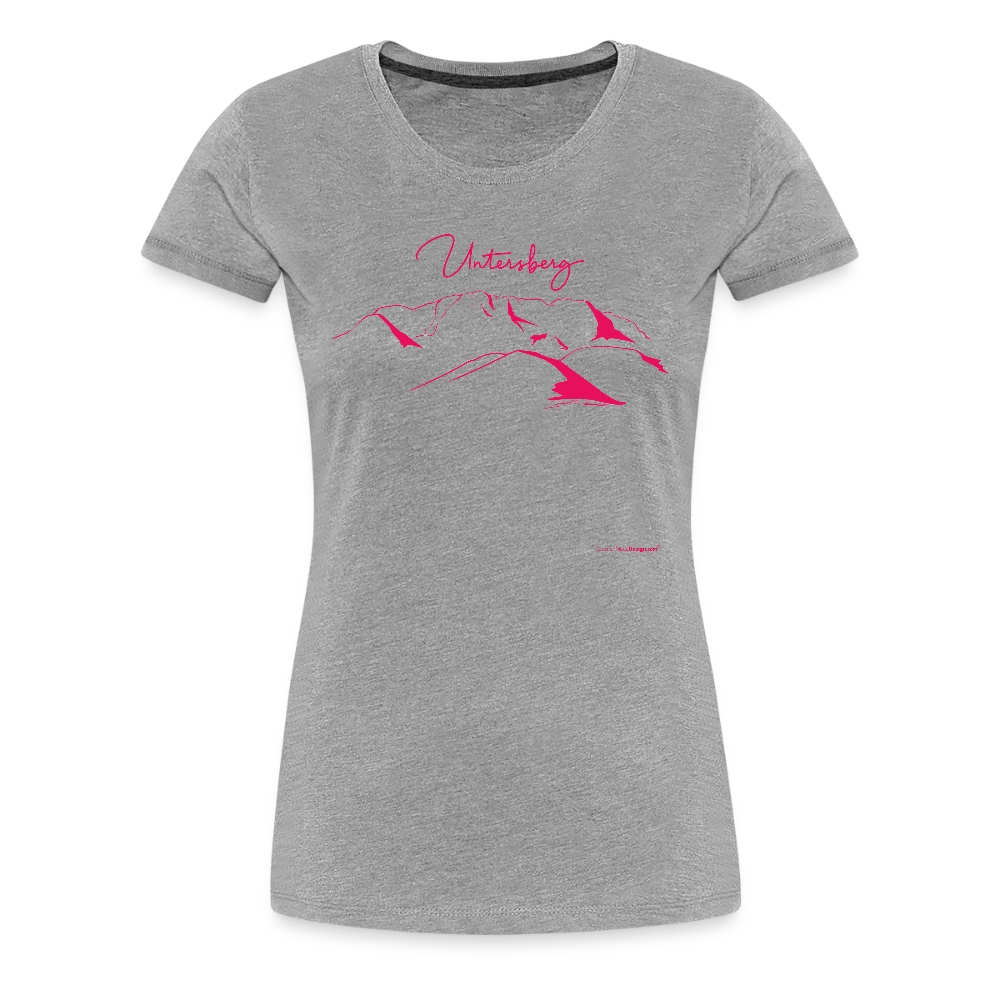 Untersberg Frauen Premium T-Shirt vers. Farben Pink - Grau meliert