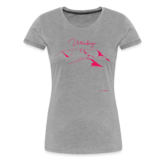 Untersberg Frauen Premium T-Shirt vers. Farben Pink - Grau meliert