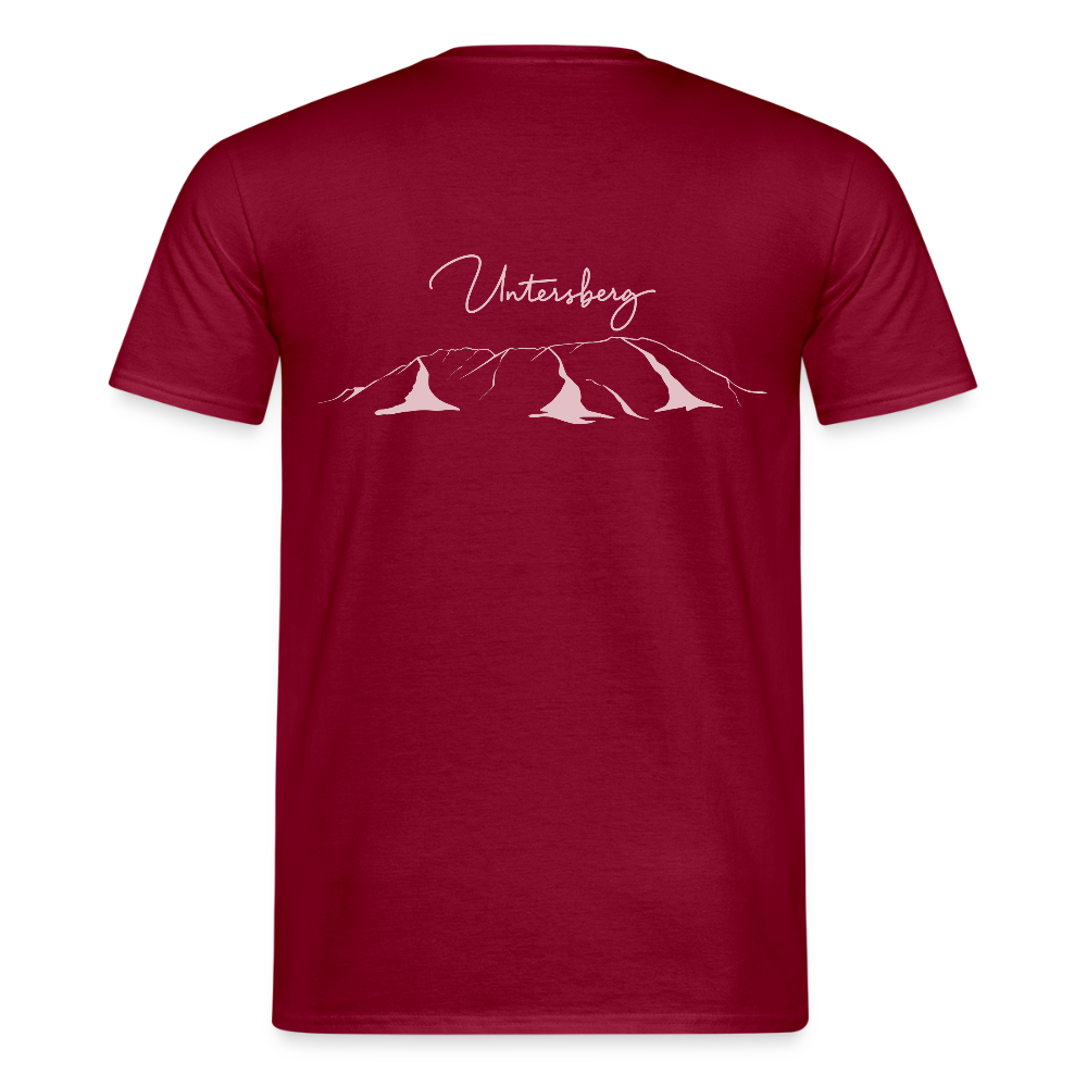 Männer Premium T-Shirt Ziegelrot Untersberg 2xDruck in Rosé - Ziegelrot