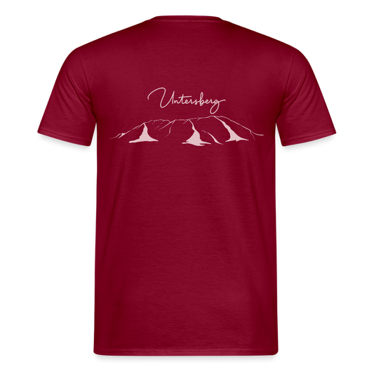 Männer Premium T-Shirt Ziegelrot Untersberg 2xDruck in Rosé - Ziegelrot