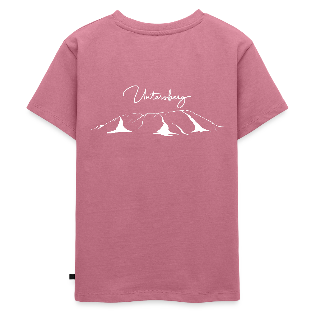 Untersberg Kinder Premium T-Shirt vers. Farben 2xDruck Weiß - Mauve