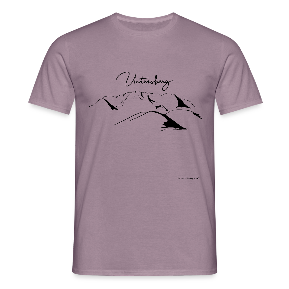 Untersberg Männer Premium T-Shirt vers. Farben 2xDruck Schwarz - Lilagrau 