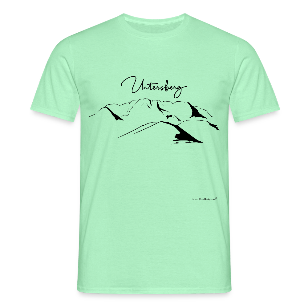 Untersberg Männer Premium T-Shirt vers. Farben 4xDruck Schwarz - Mintgrün