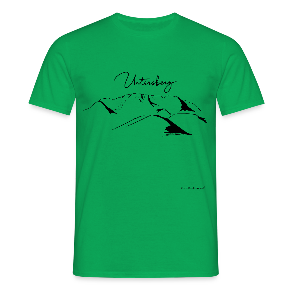 Untersberg Männer Premium T-Shirt vers. Farben 4xDruck Schwarz - Kelly Green